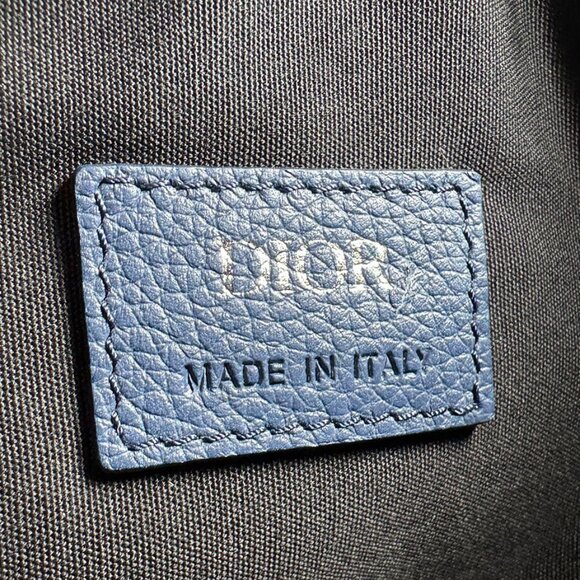 Auth Christian Dior Saddle Shoulder Bag Navy Blue Leather - z3667 - Picture 12 of 13